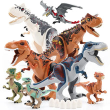 Load image into Gallery viewer, Jurassic Dino Water World Large Dinosaurs Building Blocks Featuring Velociraptor, T-Rex, Triceratops, and Indominus Rex