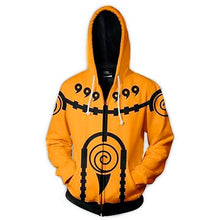 Load image into Gallery viewer, Harajuku-style Naruto Zipper Hoodie Sweatshirt