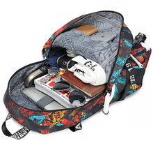 Load image into Gallery viewer, Naruto Backpack - Akatsuki Cloud & Itachi Sharingan School Bag with USB Port (8 Designs)