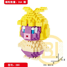 Load image into Gallery viewer, DIY Pokemon Building Blocks Featuring Pikachu, Charizard, Eevee, and Mewtwo