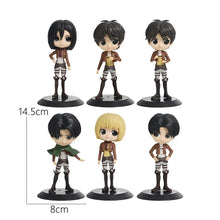 Load image into Gallery viewer, Attack on Titan Q-Style Figures - 14cm Mikasa, Eren, Levi & Armin Collectibles
