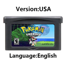 Load image into Gallery viewer, Pokemon GBA Game Cartridge - Fan Editions: Emerald Seaglass, Run & Bun, Dark Violet, Lunar & More (37 Games)