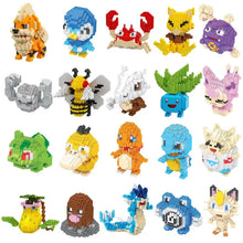 Load image into Gallery viewer, DIY Pokemon Building Blocks Featuring Pikachu, Charizard, Eevee, and Mewtwo
