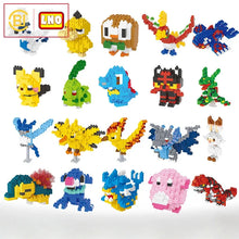 Load image into Gallery viewer, DIY Pokemon Building Blocks Featuring Pikachu, Charizard, Eevee, and Mewtwo