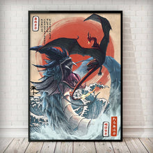 Load image into Gallery viewer, Ukiyoe-themed Pokemon Posters Showcasing Pikachu, Charizard, Blastoise and More