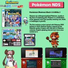 Load image into Gallery viewer, Pokemon NDS Moemon Black 2 and White 2 Game Cartridge - 32 Bit Magic for Your Video Game Console