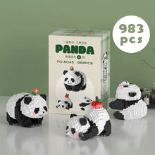 Load image into Gallery viewer, Kawaii Panda Mini Building Blocks Set - 12PCS Bricks for Three Assembly Games