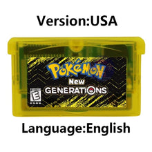 Load image into Gallery viewer, Pokemon GBA Game Cartridge - Fan Editions: Emerald Seaglass, Run & Bun, Dark Violet, Lunar & More (37 Games)