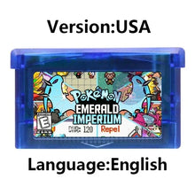 Load image into Gallery viewer, Pokemon GBA Game Cartridge - Fan Editions: Emerald Seaglass, Run & Bun, Dark Violet, Lunar & More (37 Games)