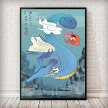 Load image into Gallery viewer, Ukiyoe-themed Pokemon Posters Showcasing Pikachu, Charizard, Blastoise and More