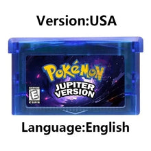 Load image into Gallery viewer, Pokemon GBA Game Cartridge - Fan Editions: Emerald Seaglass, Run & Bun, Dark Violet, Lunar & More (37 Games)