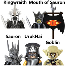 Load image into Gallery viewer, The Lord of The Rings  Sauron, Urukhai, Goblin, Gandalf, Frodo Building Blocks
