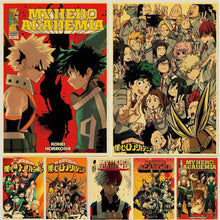 Load image into Gallery viewer, Anime My Hero Academia Retro Posters Wall Stickers - TheAnimeSupply
