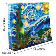 Load image into Gallery viewer, Starry Night Building Blocks Set - Vincent Van Gogh Inspired Art Bricks for Home Decor &amp; Education
