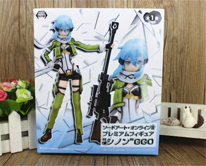 20cm Anime SAO Sword Art Online Asuna Yuuki, Kirigaya Kazuto PVC Figures