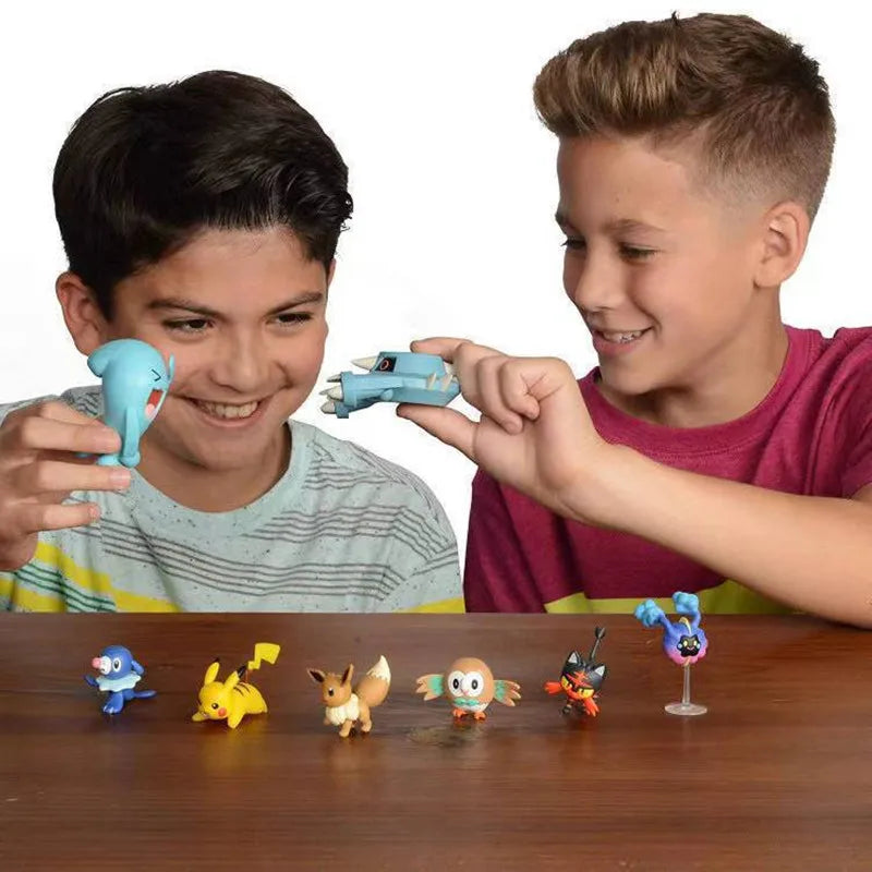 8pcs/Set Pokemon Pikachu, Loudred, Eevee, Wobbuffet, Rowlet Action Fig ...