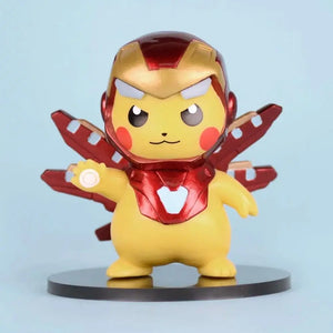 Pokemon Pikachu Figures Cosplaing Black Widow, Spiderman,  Captain America, Hulk, and Thanos