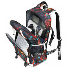 Load image into Gallery viewer, Naruto Backpack - Akatsuki Cloud &amp; Itachi Sharingan School Bag with USB Port (8 Designs)
