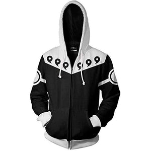 Harajuku-style Naruto Zipper Hoodie Sweatshirt