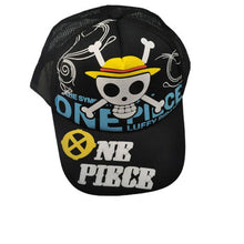 Load image into Gallery viewer, One Piece Collectible Hats Showcasing Luffy, Ace, Shanks, Chopper and Trafalgar Law
