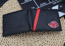 Load image into Gallery viewer, Naruto Shippuden Akatsuki Red Cloud Bifold Wallet - Embossed PU Leather Card and Cash Holder
