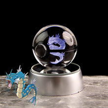 Load image into Gallery viewer, Pokemon 3D Crystal Ball Lamp Featuring Pikachu, Gengar, Mew, and Mewtwo
