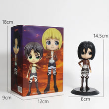 Load image into Gallery viewer, Attack on Titan Q-Style Figures - 14cm Mikasa, Eren, Levi &amp; Armin Collectibles
