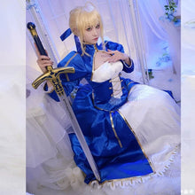 Load image into Gallery viewer, Fate/Grand Order Artoria Pendragon Blue Saber Cosplay Costume
