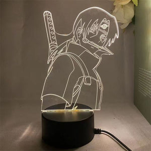 Naruto 3D Night Lamp Showcasing Naruto, Kakashi, Sasuke and Sakura