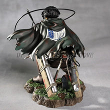 Load image into Gallery viewer, Attack on Titan Levi Ackerman Figure - 18cm Battle Damaged PVC Statue
