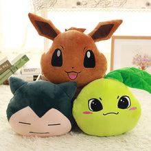 Load image into Gallery viewer, Kawaii Pokemon Eevee, Snorlax, Jigglypuff, Psyduck Plush Pillow
