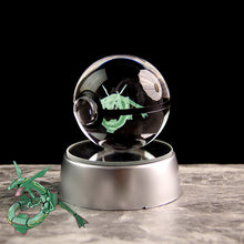 Load image into Gallery viewer, Pokemon 3D Crystal Ball Lamp Featuring Pikachu, Gengar, Mew, and Mewtwo
