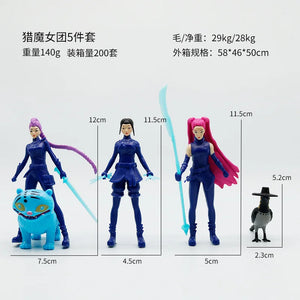 KPop Demon Hunters Figure Set - 5-Piece Collection with Rumi, Mira, Zoey & More