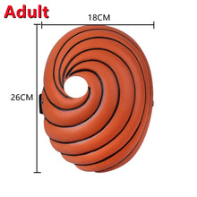 Load image into Gallery viewer, Naruto Shippuden Obito Uchiha Swirl Mask - Tobi Akatsuki Full-Face Cosplay Prop
