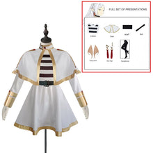 Load image into Gallery viewer, Frieren Cosplay Costume - Beyond Journey's End White Mage Dress Full Set with Cape, Belt and Elf Ears (XS-XXL)
