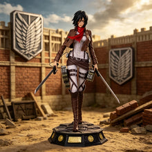 Load image into Gallery viewer, Attack on Titan Mikasa Ackerman Figure - 30cm Survey Corps Statue with Dual Blades
