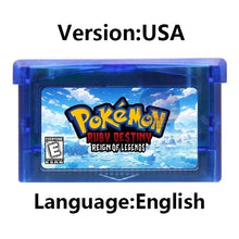 Load image into Gallery viewer, Pokemon GBA Game Cartridge - Fan Editions: Emerald Seaglass, Run &amp; Bun, Dark Violet, Lunar &amp; More (37 Games)
