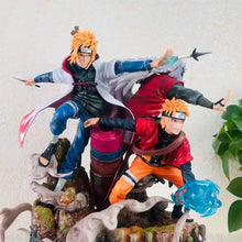 Load image into Gallery viewer, Naruto Shippuden Sannin &amp; Hokage Statue Set - Jiraiya, Minato and Sage Mode Naruto (41cm)
