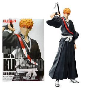 19cm Anime Bleach Kurosaki Ichigo Holding Zangetsu PVC Action Figure