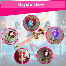 Load image into Gallery viewer, Sailor Moon Spiral Heart Moon Rod - 37cm Light-Up Musical Cosplay Wand
