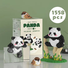 Load image into Gallery viewer, Kawaii Panda Mini Building Blocks Set - 12PCS Bricks for Three Assembly Games
