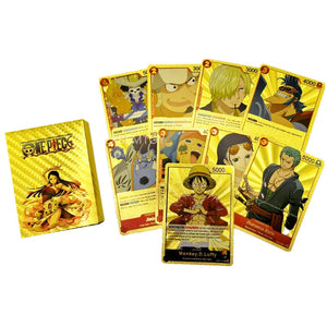 One Piece Metal Gold Cards