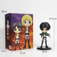 Load image into Gallery viewer, Attack on Titan Q-Style Figures - 14cm Mikasa, Eren, Levi &amp; Armin Collectibles
