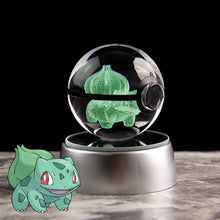 Load image into Gallery viewer, Pokemon 3D Crystal Ball Lamp Featuring Pikachu, Gengar, Mew, and Mewtwo
