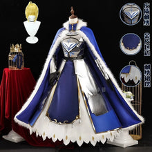 Load image into Gallery viewer, Fate/Grand Order Artoria Pendragon Blue Saber Cosplay Costume
