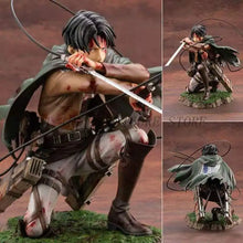 Load image into Gallery viewer, Attack on Titan Levi Ackerman Figure - 18cm Battle Damaged PVC Statue

