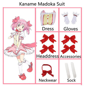 Anime Madoka Magica Puella Magi Madoka Magica Akemi Homura & Kaname Madoka Cosplay Costume