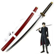 Load image into Gallery viewer, Gintama Hijikata Toushirou Katana - 100cm Wooden Cosplay Sword Prop with Red Scabbard
