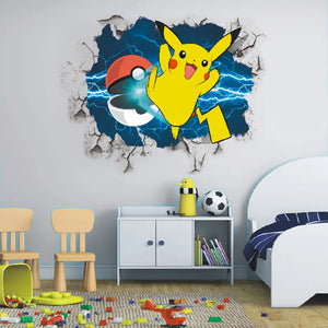 3D Pokemon Anime Characters Wall Stickers – DIY Kids Room Decoration