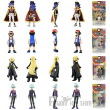 Load image into Gallery viewer, Pokemon Legendary Trainers Figure Series with Ash Ketchum, Leon, Cynthia, and Steven Stone
